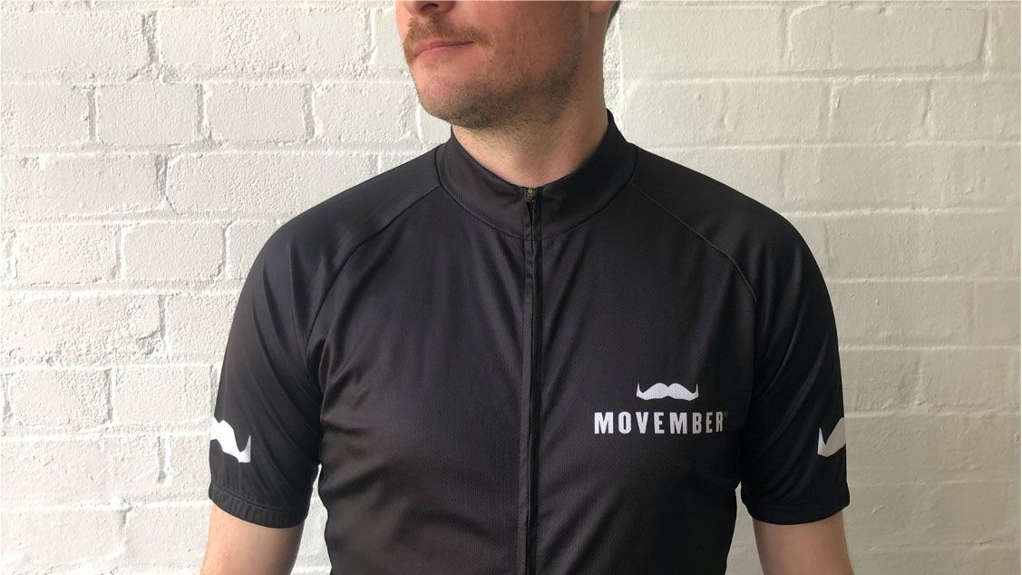 man in cycling jersey