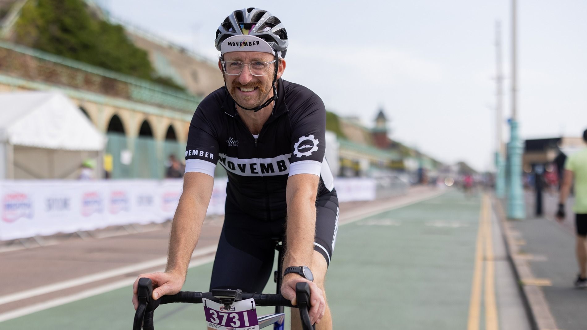 James cycling the London to Brighton ride