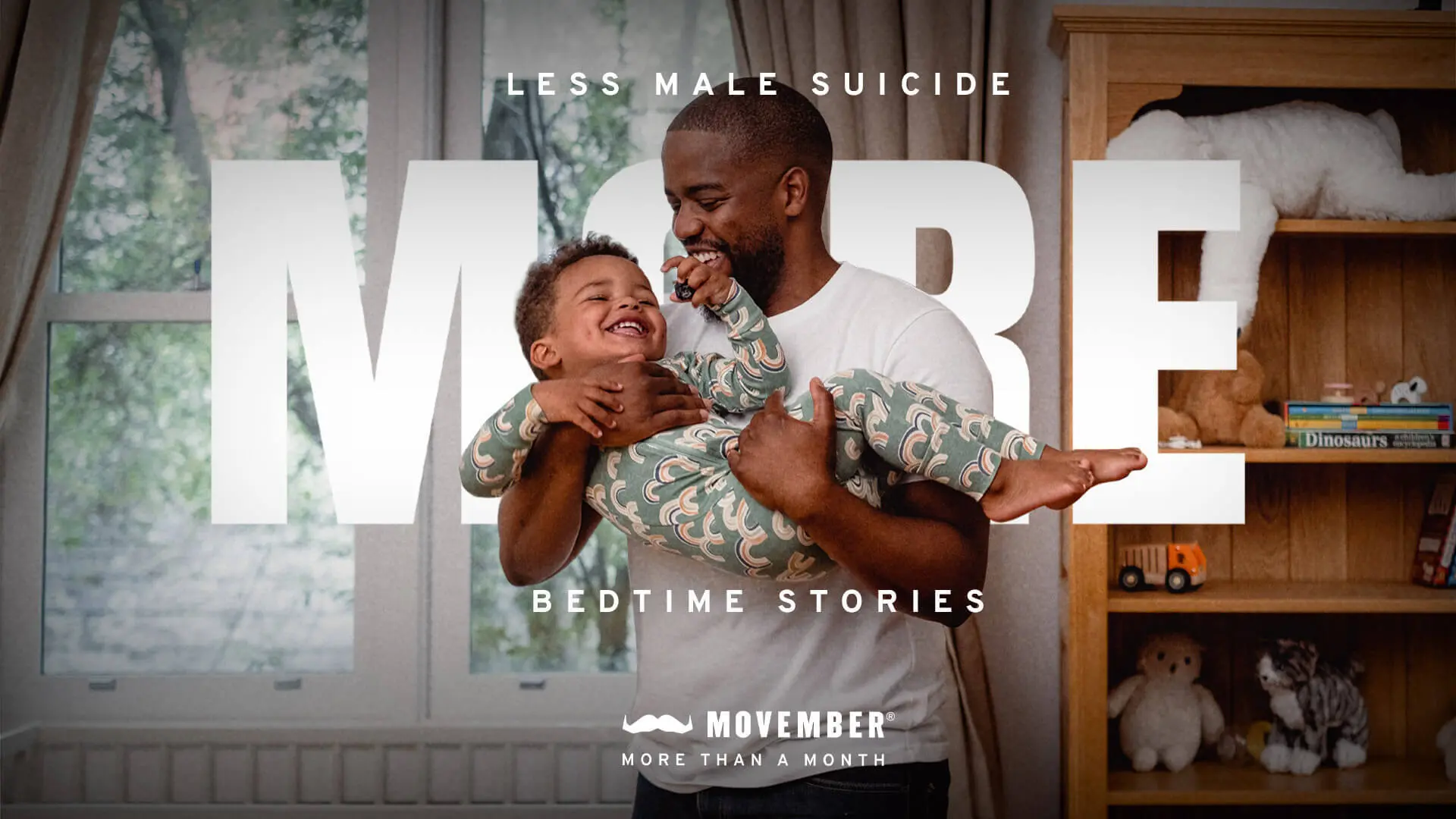 Dad holding child in air