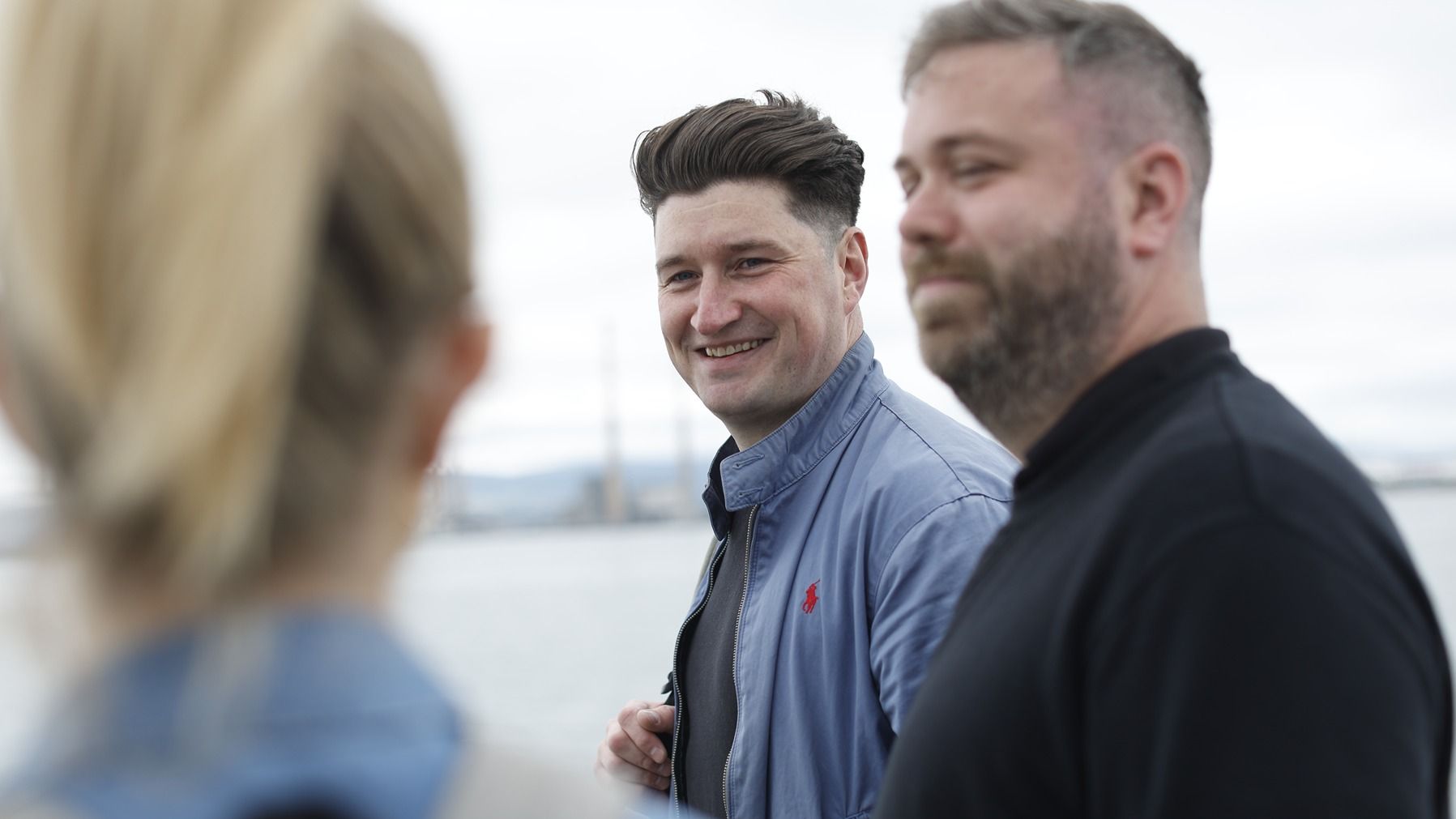 Men smiling