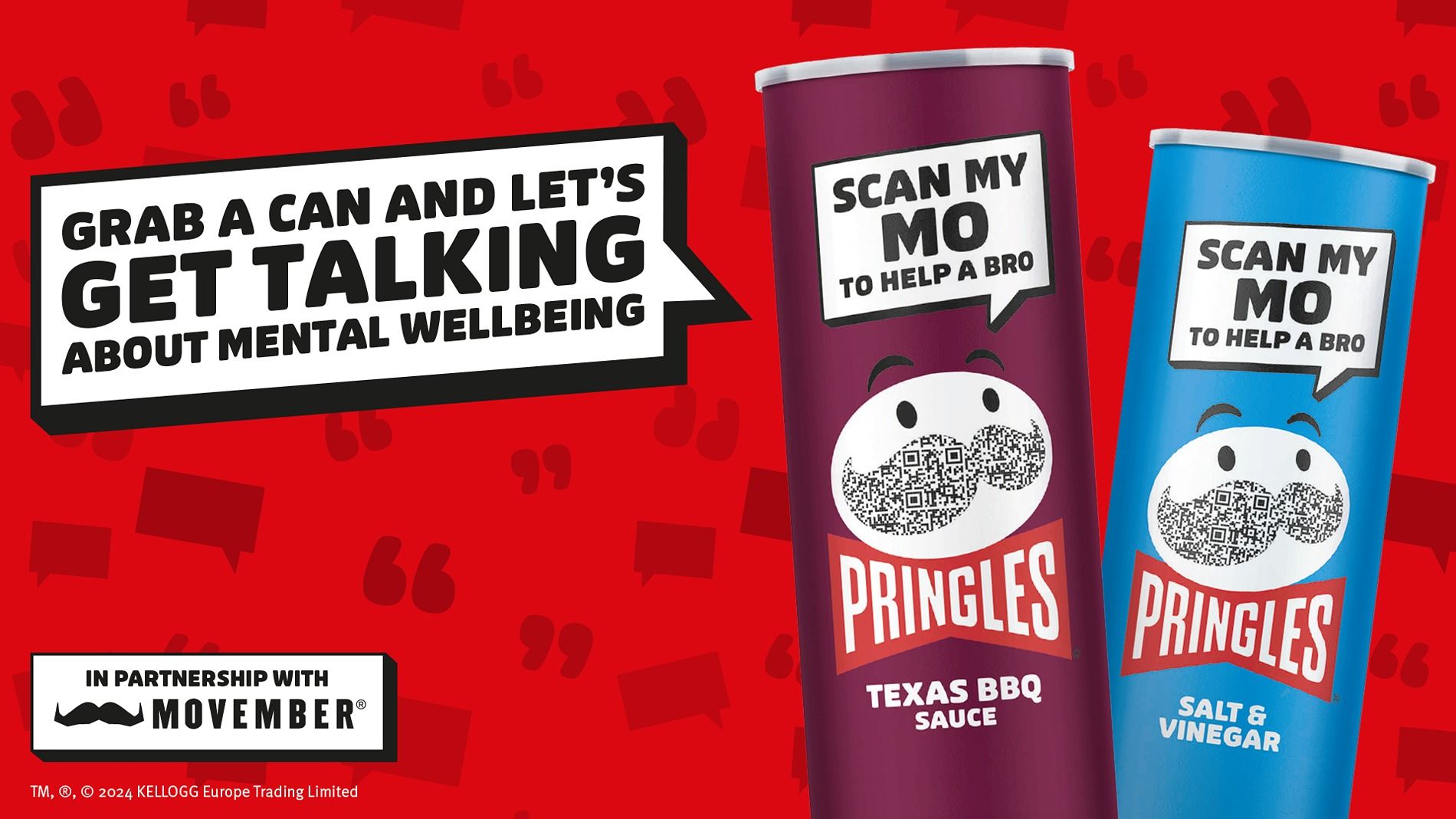 Image of Pringles can. Superimposed text reads: "Grab a can and let's get talking about mental wellbeing".