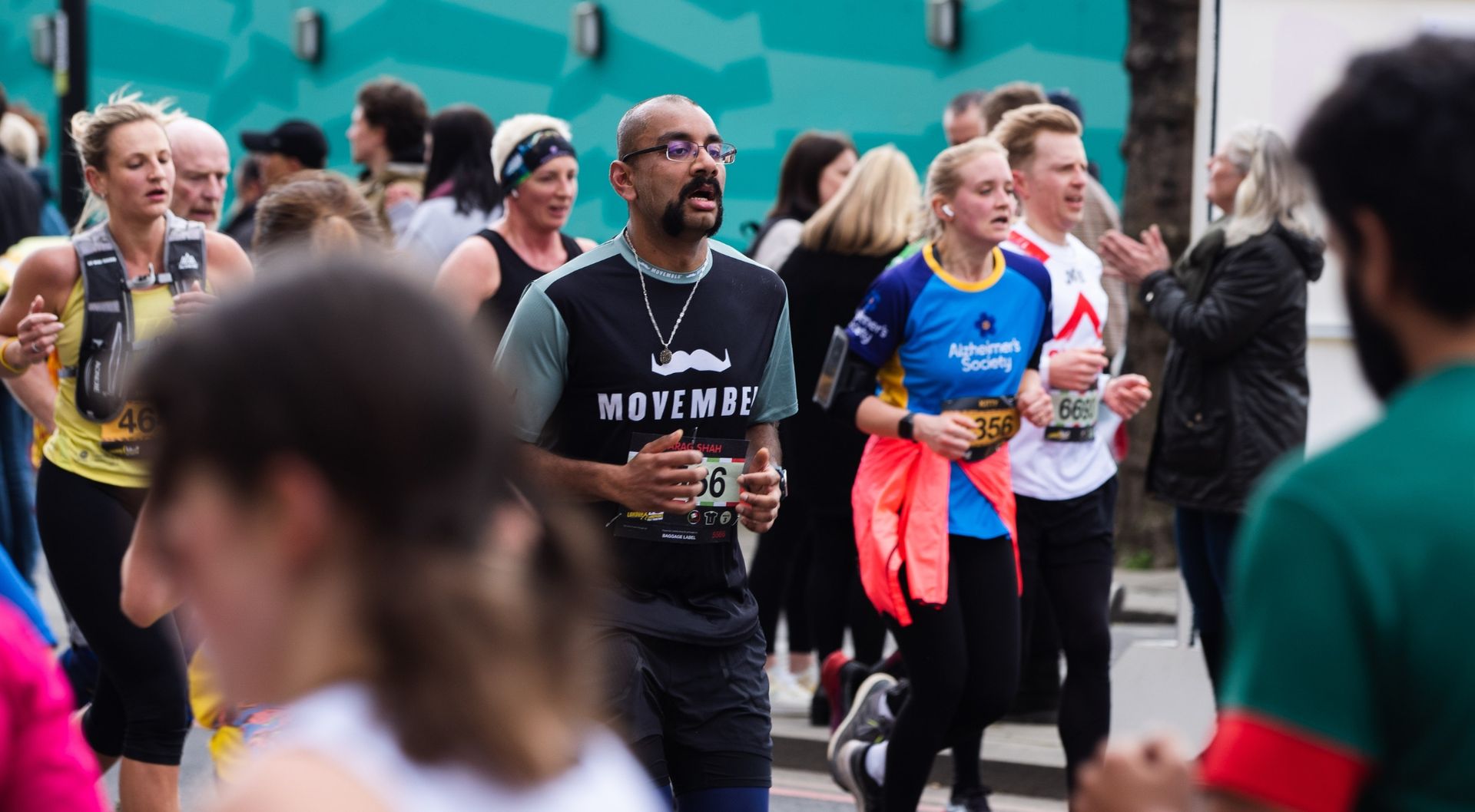 Man running in London Landmarks Half Marathon