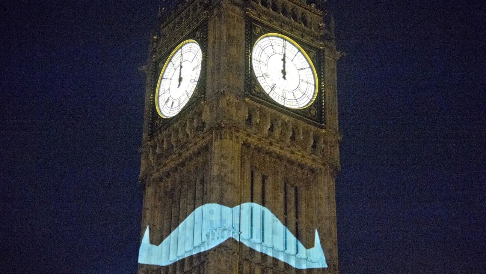 Big Ben with a moustache on