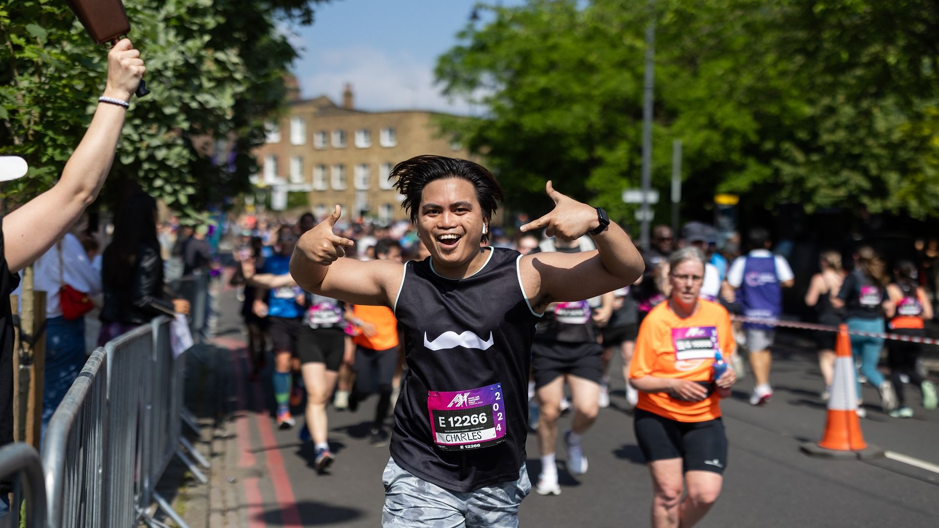 Charles running the Hackney half marathon